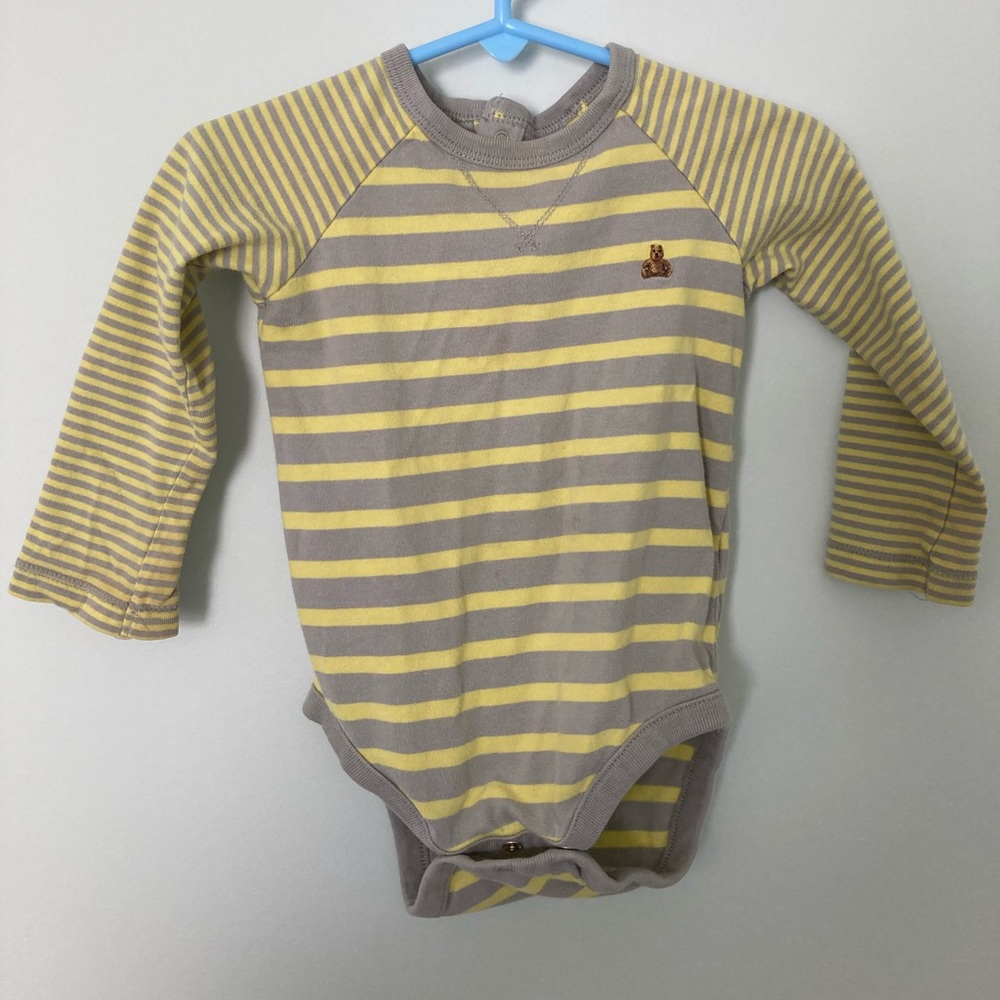 Baby Gap yellow striped onesie